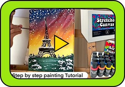 Easy Eiffel Tower Painting Using Acrylic Paint Set – Hippie Crafter