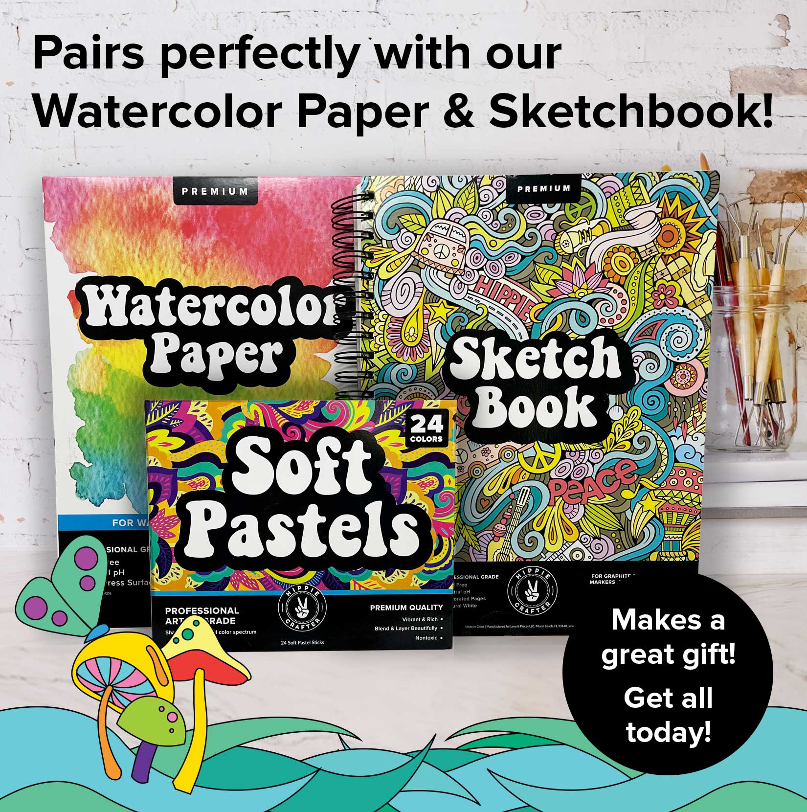 Multicolor Pastel Paper & Sketchbooks for Artists for sale