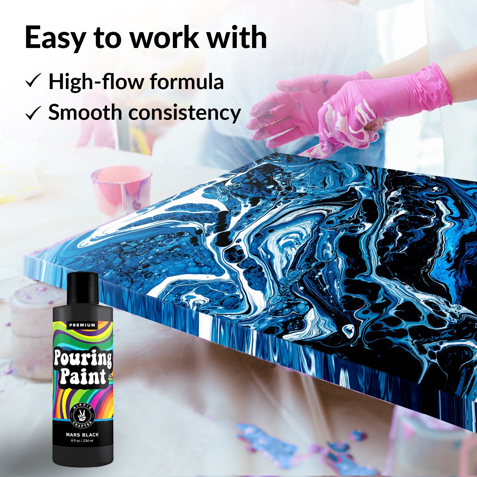 OPHIR Acrylic Pouring Paint, High Flow Pouring Paint, Water-Based Acrylic  Pouring Paint