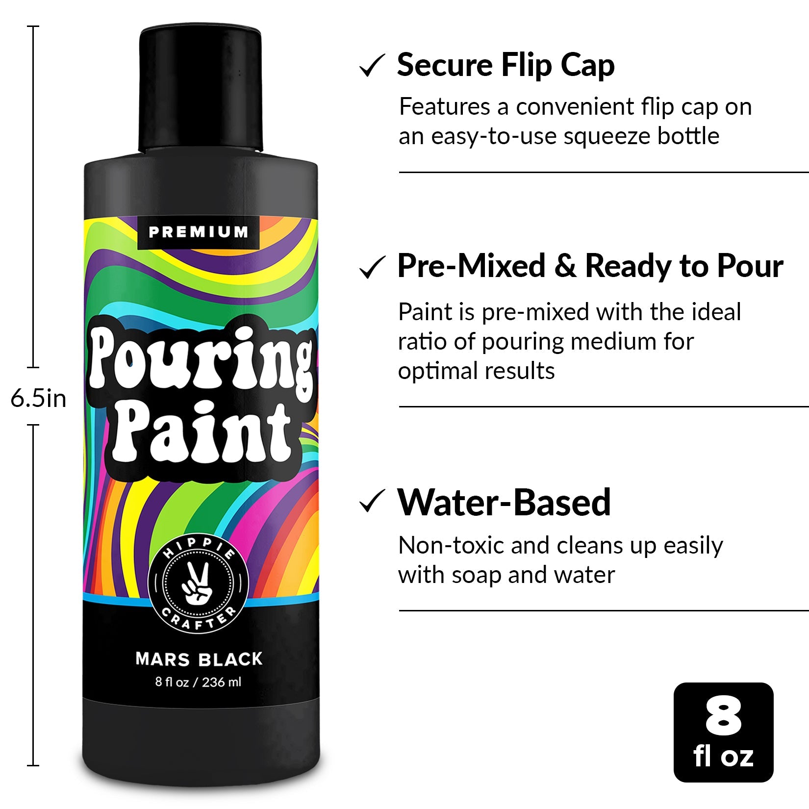 Paint Pouring Acrylic Paint Kit Ready to Pour Art and Liquid High