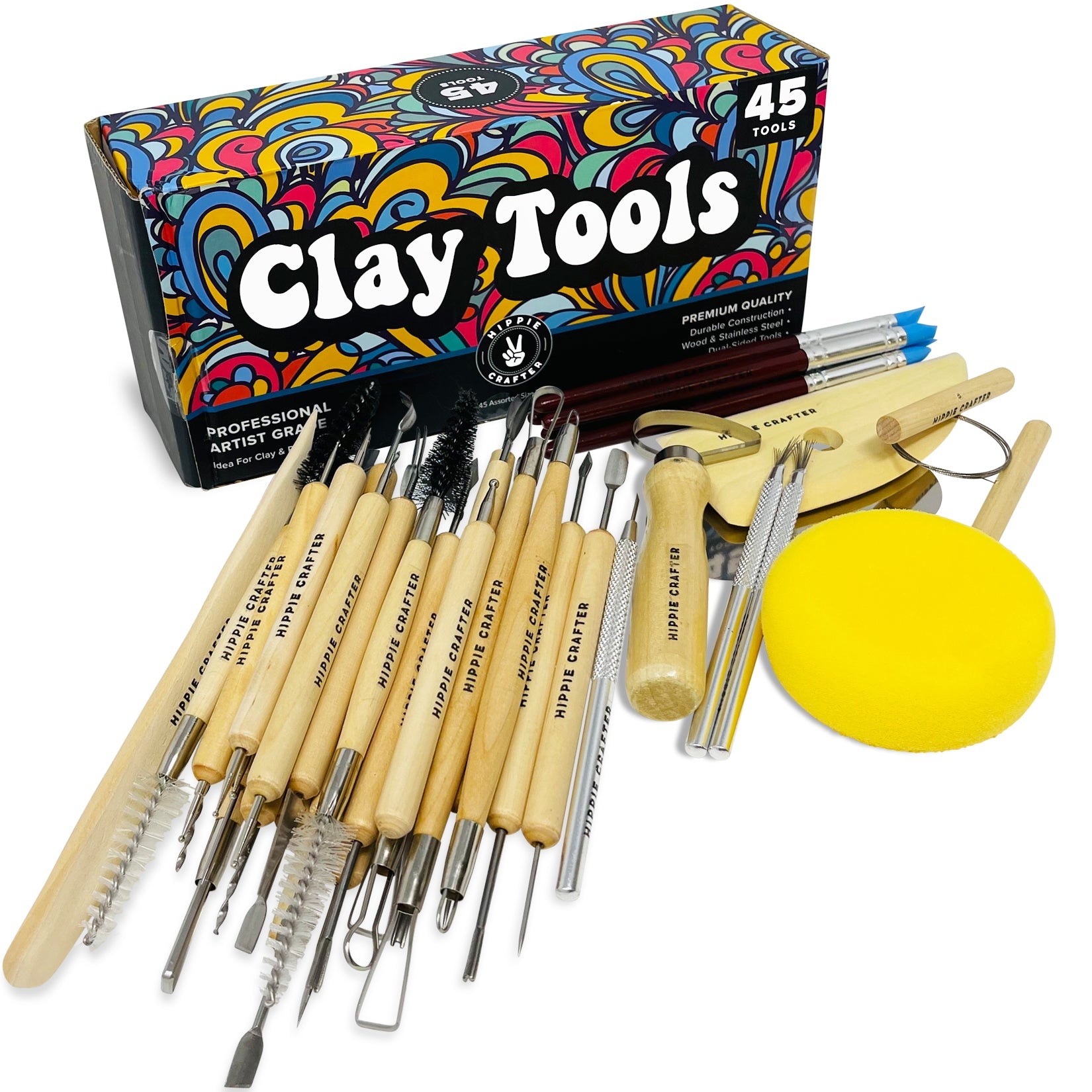 Pottery and Clay Sculpting Tools Double Sided Tool Set Sturdy