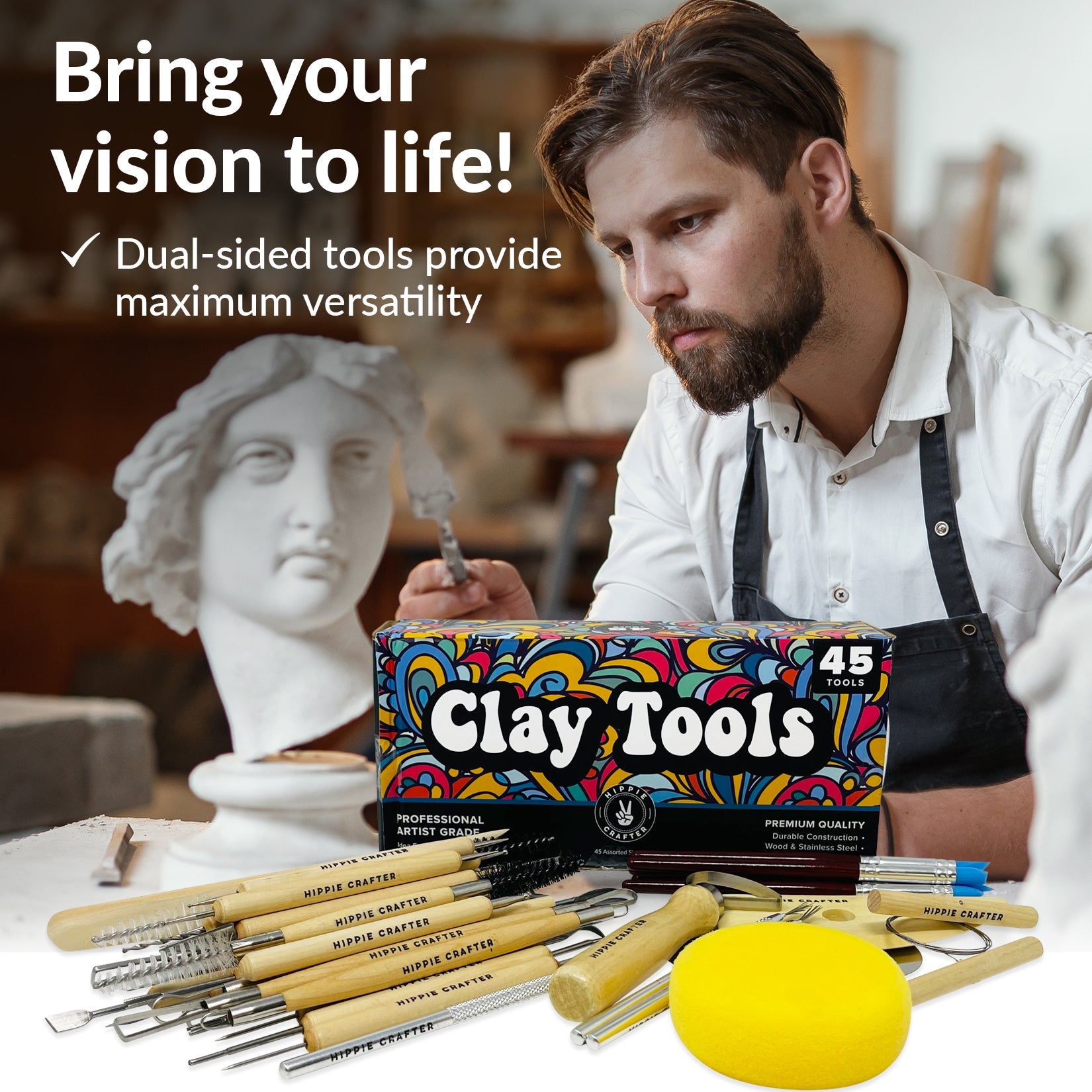 Clay Tools Set 45 Pieces – Hippie Crafter