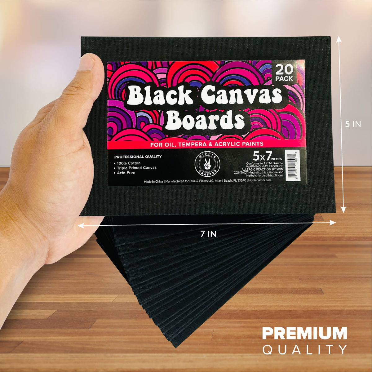  VICASKY Black Oval Canvas Panel Boards ,Stretched