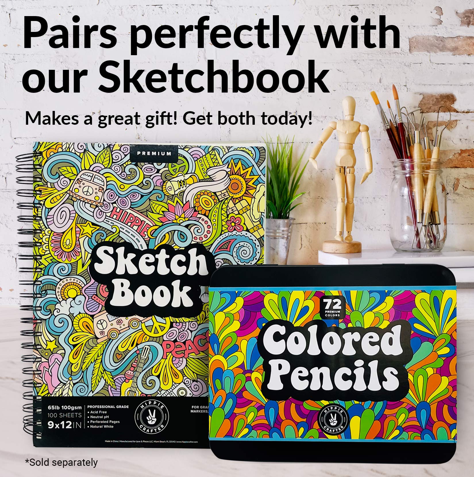 FLOWood 72 Count Premium Color Pencils , Art Supplies for Kids