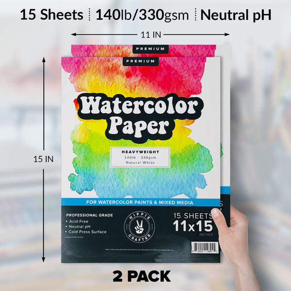 2 Pack of Watercolor Paper – Hippie Crafter