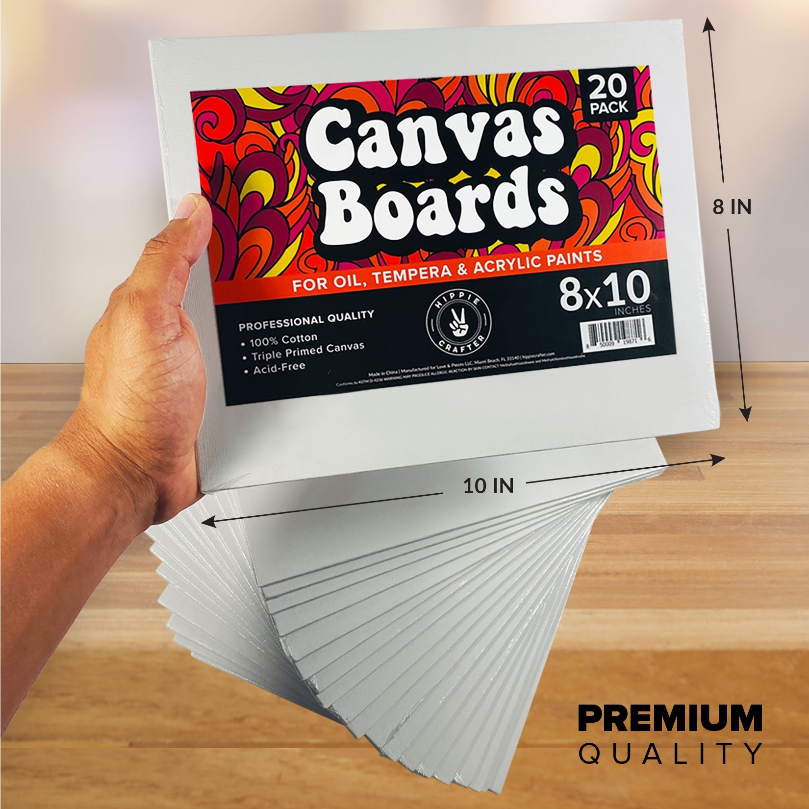 Crafter's Square White Artist Canvas Boards, 8x10 in.