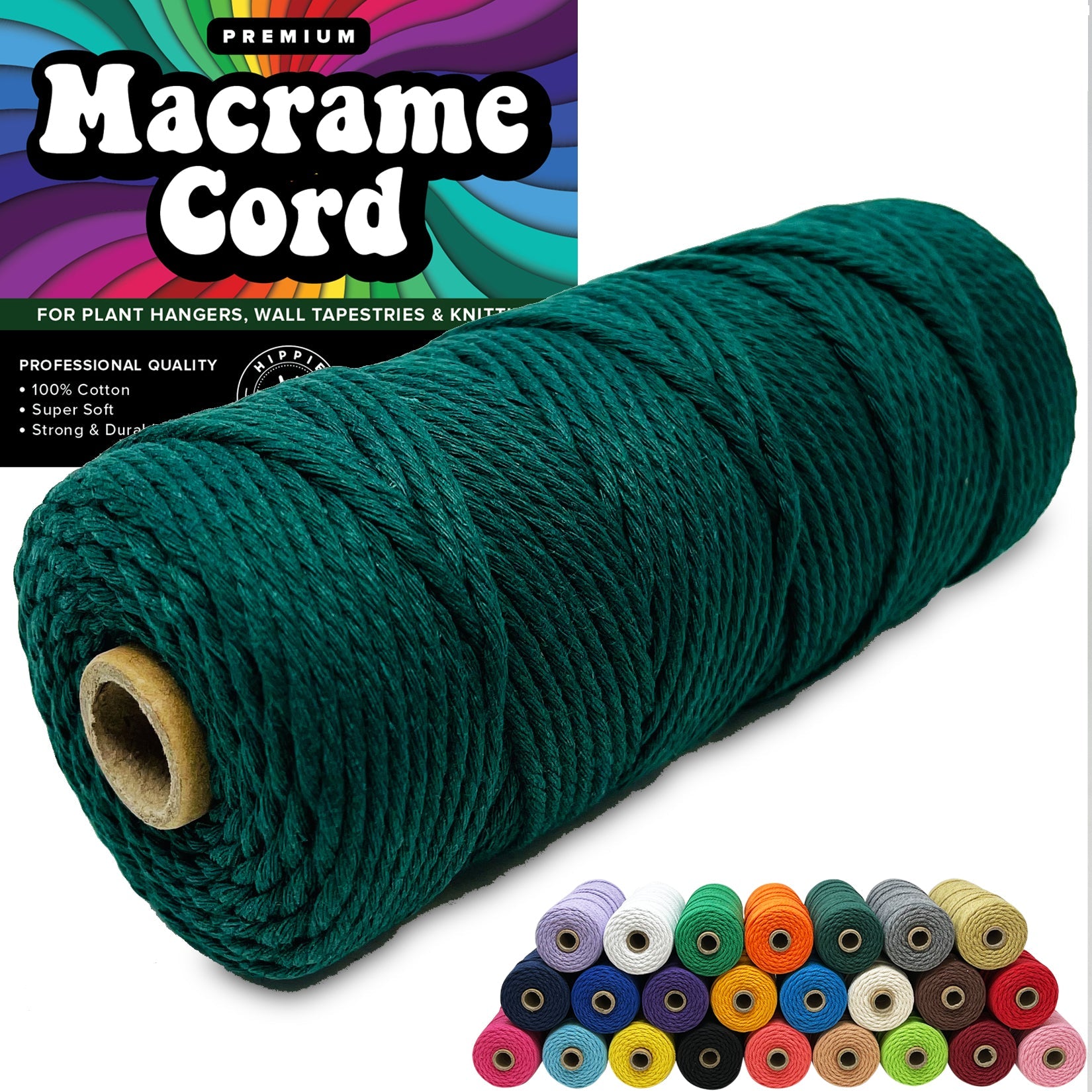 Macrame Thread 3mm 100 Meters, 3mm Macrame Cotton Thread