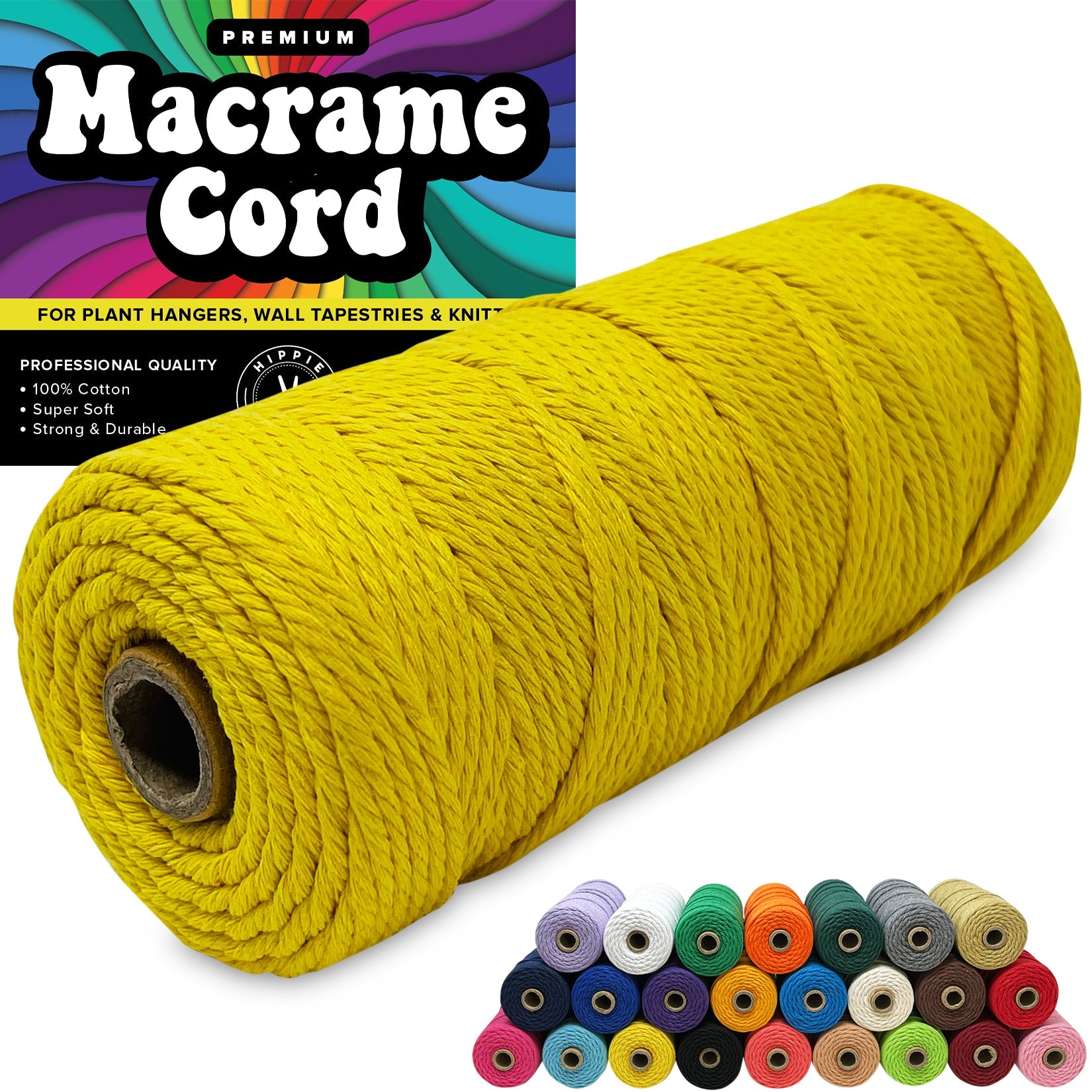 NOANTA Sage Macrame Cord 3Mm X 150Yards, Colored Cotton Cord, Macrame Rope  Macra
