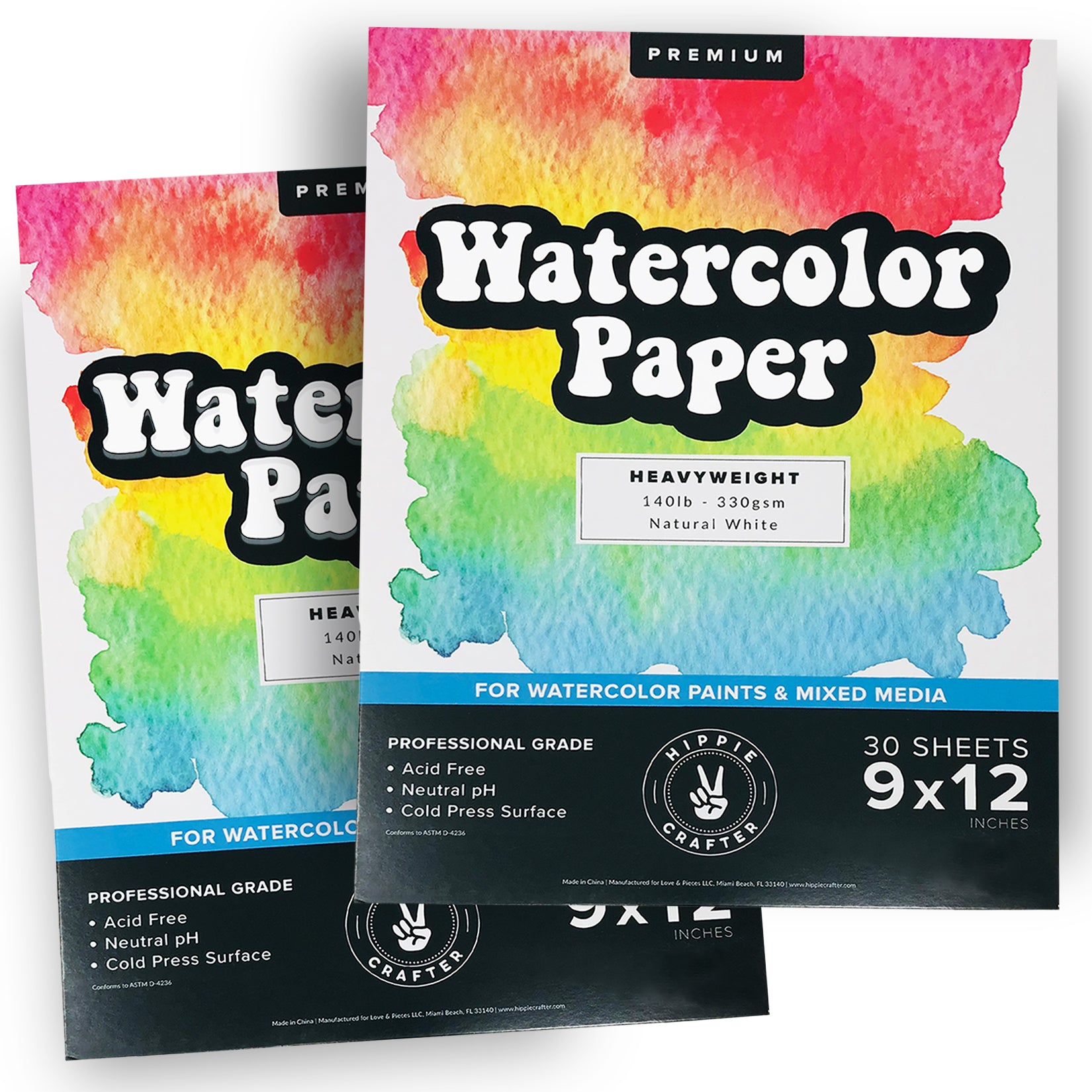 100 Sheets Cold Press Watercolor Paper for Artists, Beginners (8.5 x 11 in)